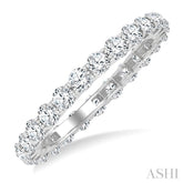 1 1/2 Ctw Round Cut Diamond Eternity Band in 14K White Gold